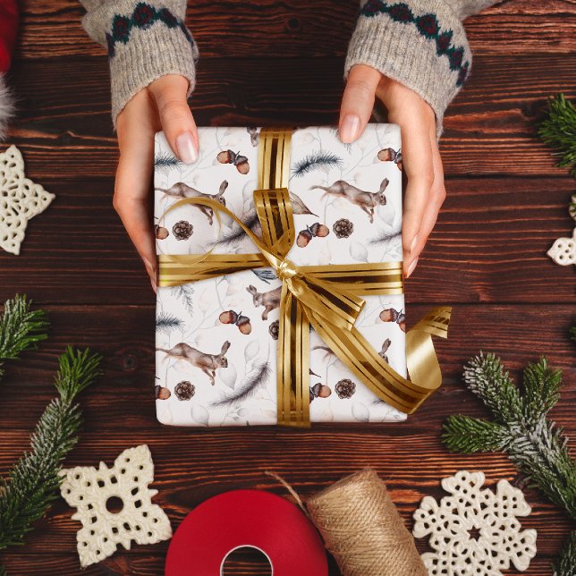 Beautiful Autumn Winter Woodland Animal  Wrapping Paper Sheets (Creator Uploaded)