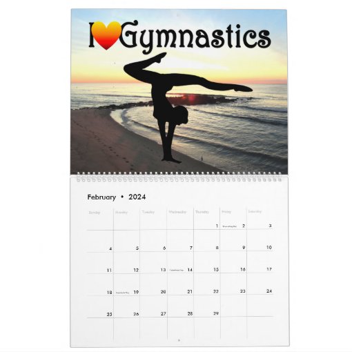 BEAUTIFUL AWEINSPIRING GYMNASTICS CALENDAR Zazzle