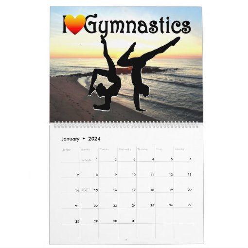 BEAUTIFUL AWEINSPIRING GYMNASTICS CALENDAR Zazzle