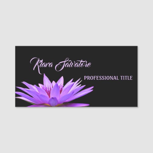 Beautiful Awesome Sweet Purple Flower  Name Tag