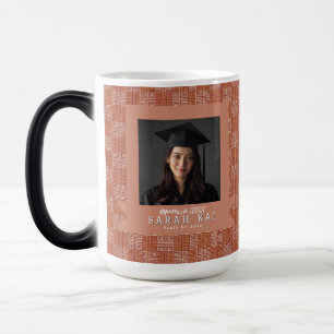 Beautiful Aztec Pattern Graduate Coffee Color Morph Mug