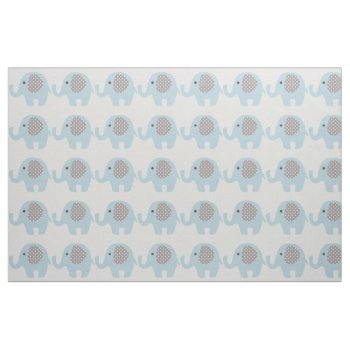 Beautiful Baby Blue Elephant Fabric by Precious_Baby_Gifts at Zazzle