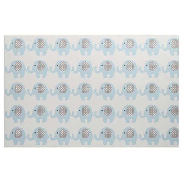 Beautiful Baby Blue Elephant Fabric (Yard)