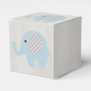 Beautiful Baby Blue Elephant Favor Boxes