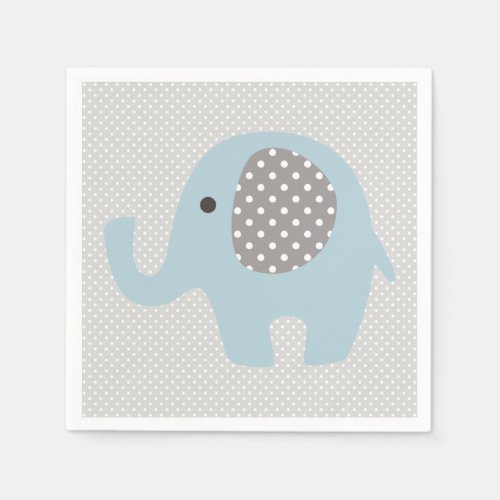 Beautiful Baby Blue Elephant Napkins