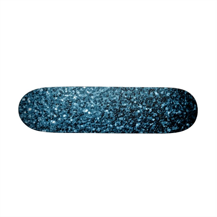 Beautiful Baby blue glitter sparkles Custom Skate Board