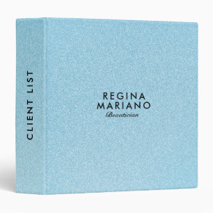 Beautiful Baby Blue Glittery Background 3 Ring Binder
