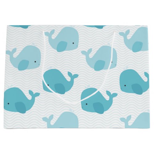 Beautiful Baby Blue Whales Large Gift Bag