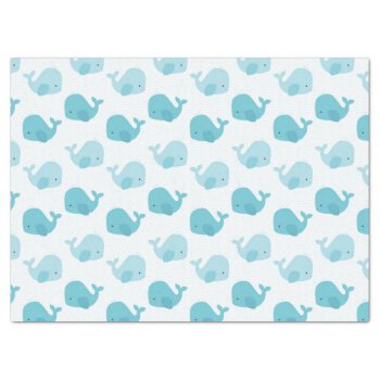 Beautiful Baby Blue Whales Tissue Paper by Precious_Baby_Gifts at Zazzle