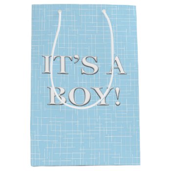Beautiful Baby Boy Blue Baby Shower Medium Gift Bag by Precious_Baby_Gifts at Zazzle