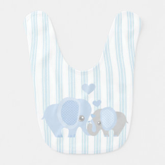 Beautiful Baby Boy Blue Elephant Bib