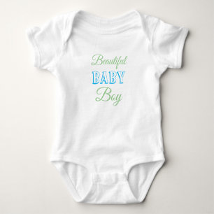 Beautiful Baby Boy Blue Sage Green Bodysuit