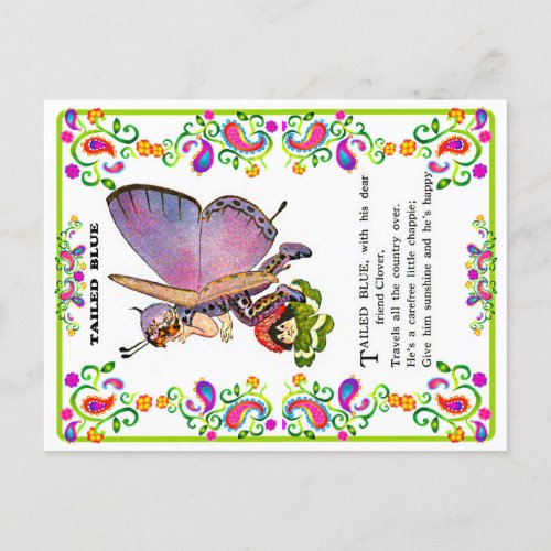 Beautiful baby butterfly images  postcard