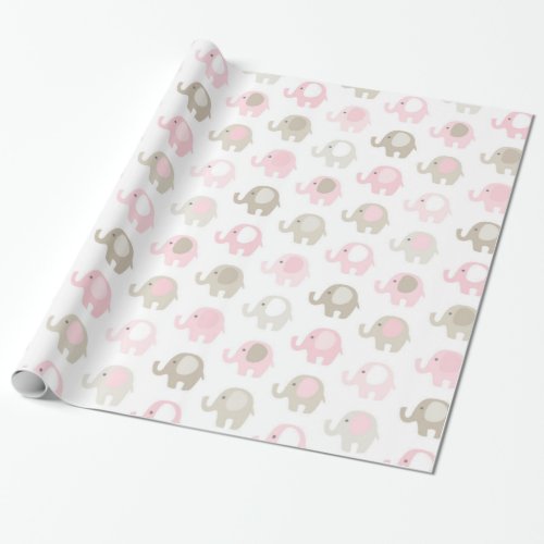 Beautiful Baby Elephant Pattern Wrapping Paper