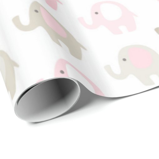 Beautiful Baby Elephant Pattern Wrapping Paper | Zazzle