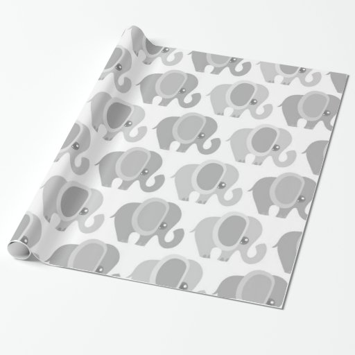 Beautiful Baby Elephants Wrapping Paper | Zazzle