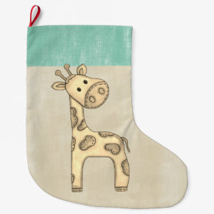Beautiful Baby Giraffe Christmas Large Christmas Stocking
