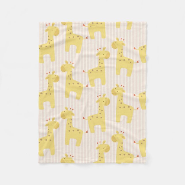Beautiful Baby Giraffe Fleece Blanket (Front)