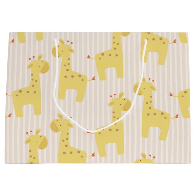 Beautiful Baby Giraffe Large Gift Bag (Front)