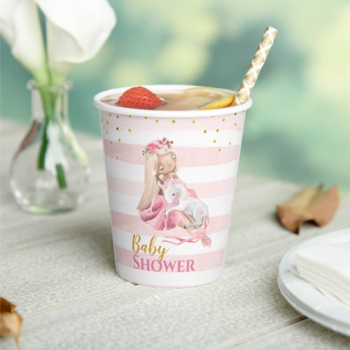 Beautiful Baby Girl Baby Shower Paper Cups