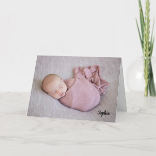 Beautiful Baby Girl boy Photo Newborn Announcement