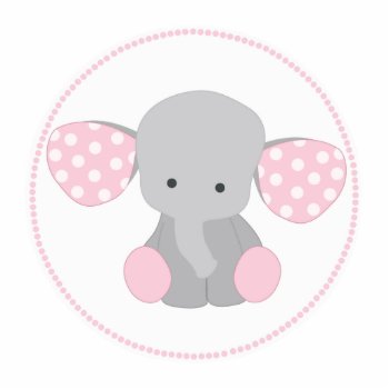 Beautiful Baby Girl Pink Elephant Statuette by Precious_Baby_Gifts at Zazzle
