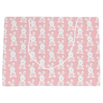 Beautiful Baby Girl Pink Rabbit This Is A Beautifu Large Gift Bag by Precious_Baby_Gifts at Zazzle