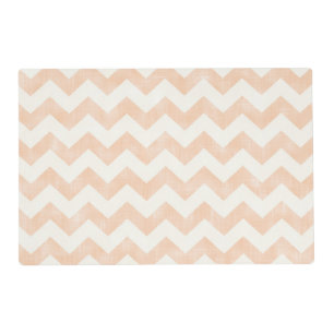 Beautiful Baby Light Peach Chevron Zig Zag Pattern Placemat