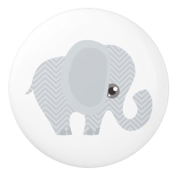 Beautiful Baby Neutral Elephant Ceramic Knob by Precious_Baby_Gifts at Zazzle