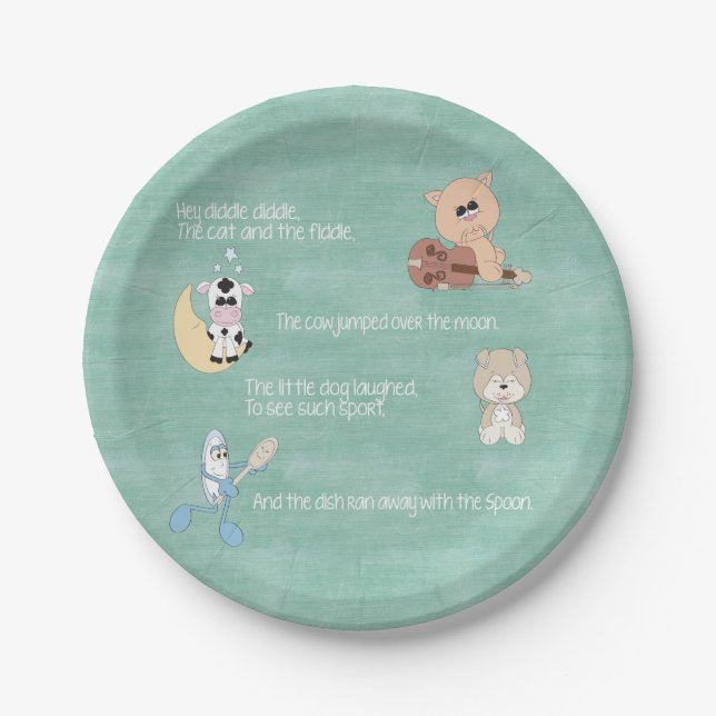 Beautiful Baby Nursery Rhymes Paper Plates (Front)