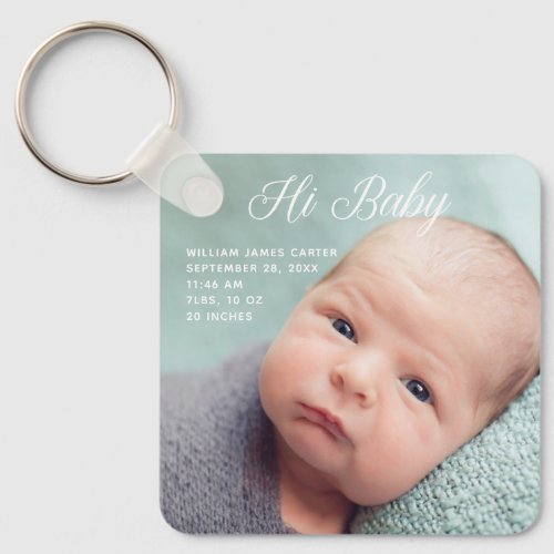 Beautiful Baby Photo Newborn Photography Gift Keychain