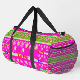 Beautiful Baby Pink Floral Edgy Design King Size   Duffle Bag