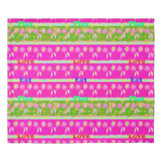 Beautiful Baby Pink Floral Edgy Design King Size Duvet Cover