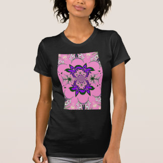 Beautiful Baby Pink Floral Purple Shade Motif Art T-Shirt