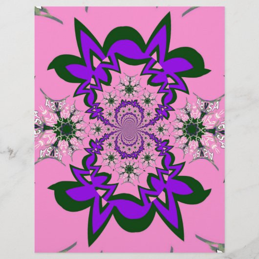 Beautiful baby pink floral purple shade motif mono (Front)