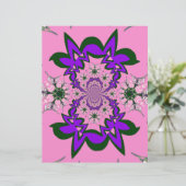 Beautiful baby pink floral purple shade motif mono (Standing Front)