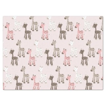 Beautiful Baby Pink Giraffe Tissue Paper by Precious_Baby_Gifts at Zazzle