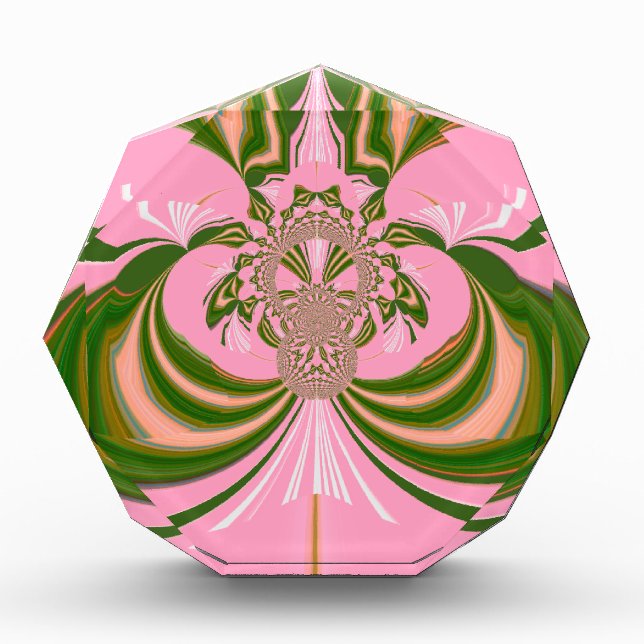 Beautiful baby pink green and white  Kaleidoscope  Award (Front)