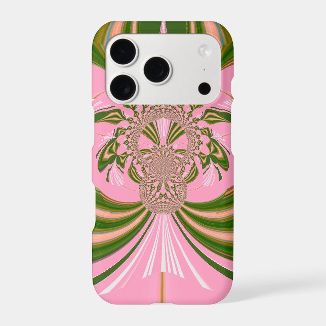Beautiful baby pink green and white  Kaleidoscope  Case-Mate iPhone Case (Back)