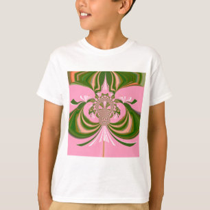 Beautiful baby pink green and white Kaleidoscope T-Shirt