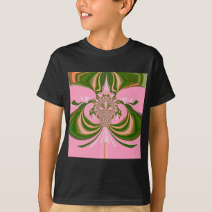 Beautiful baby pink green and white  Kaleidoscope  T-Shirt