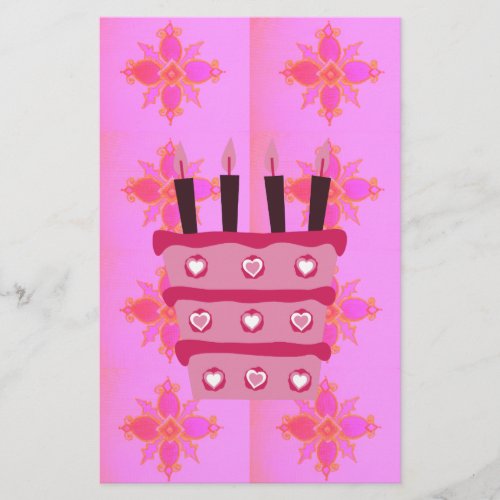 Beautiful Baby Pink Have a blessed Happy Birthday Stationery