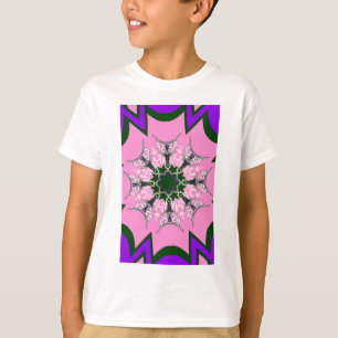Beautiful baby pink purple shade motif monogram de T-Shirt