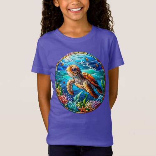 Beautiful Baby Sea Turtle Swimming T_Shirt