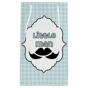 Beautiful Baby Shower Little Man Mustache Small Gift Bag