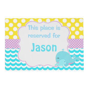 Beautiful Baby Whale with Mum Placemat