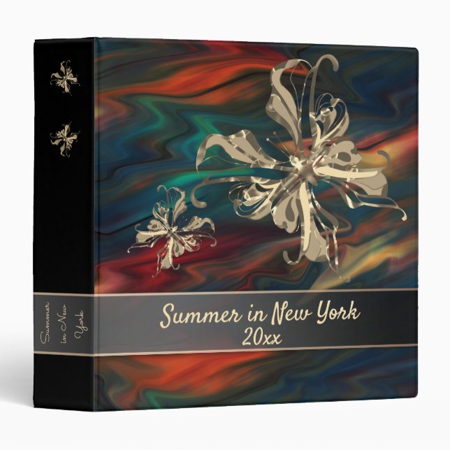 Beautiful, background, elegant, autumn 3 ring binder (Front/Spine)