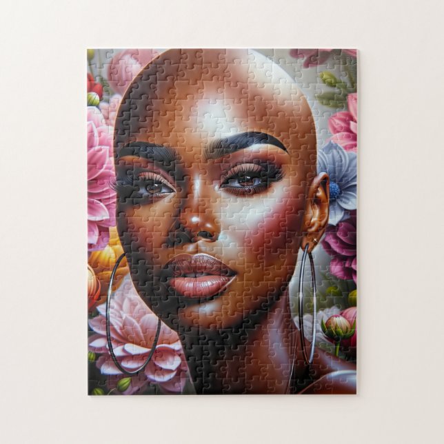 Beautiful Bald African American Woman Puzzle  (Vertical)