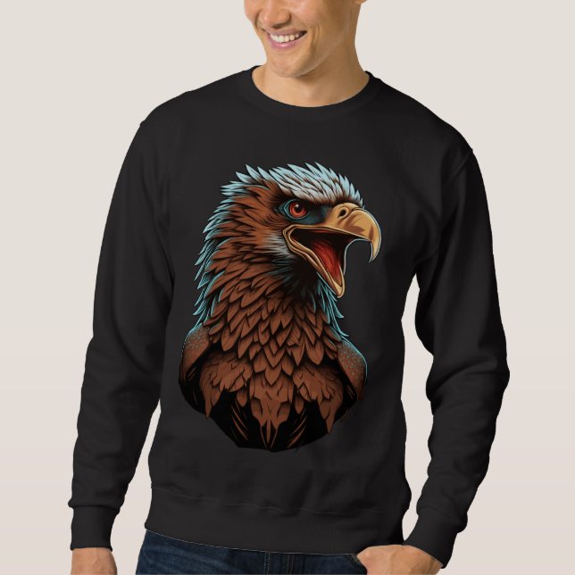 Beautiful Bald Eagle Bird Animal Sweatshirt (Front)