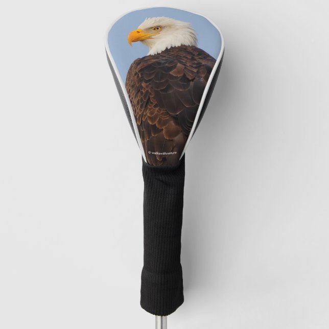 Beautiful Bald Eagle in a Tree Golf Head Cover (Front)